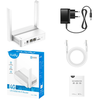  Роутер беспроводной Cudy LT300 N300 10/100BASE-TX/4G cat 4 белый 