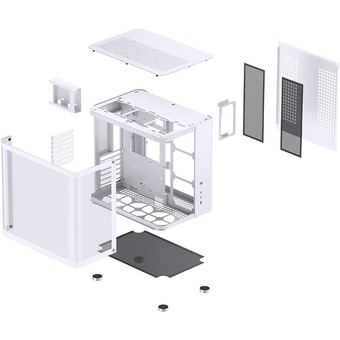  Корпус JONSBO TK-2 White без БП Midi-Tower, TG, no fans, 1xUSB-A 3.2 + ATX, mITX 