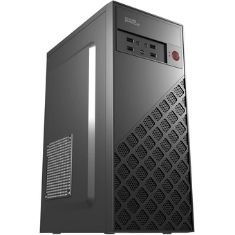  Корпус KingPrice KPCC-MD203 черный без БП ATX 1x80mm 3x120mm 2xUSB2.0 audio 