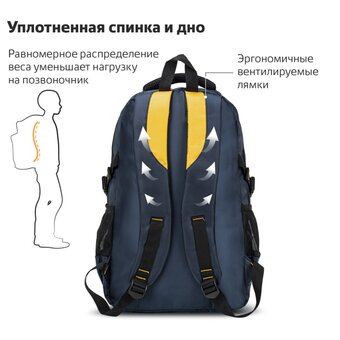  Рюкзак Brauberg Titanium (270768) синий/желтый 