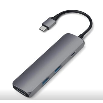  Док-станция Satechi Aluminum Type-C Slim Multi-Port Adapter 4K (ST-CMAM) Серый 