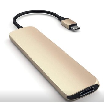  Док-станция Satechi Aluminum Type-C Slim Multi-Port Adapter 4K (ST-CMAG) Золотистый 