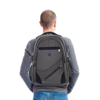  Рюкзак Brauberg Urban Mainstream (224445) серый/синий 