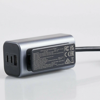  АЗУ UGREEN EC706 (35571) 150W 4-Port GaN with Extended USB-A+2*USB-C Fast Car Charger Gray 