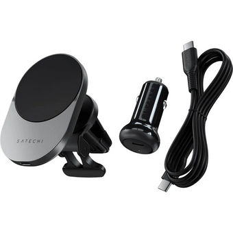  АЗУ Satechi Qi2 ST-Q2CCM Wireless Car Charger 15W Gray 