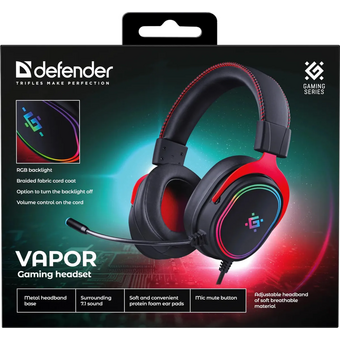  Гарнитура DEFENDER Vapor 64584 черный 