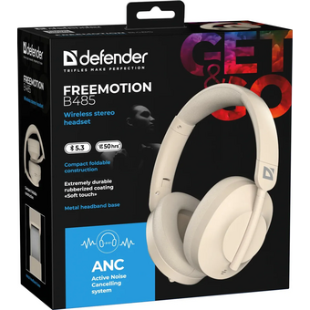  Беспроводная гарнитура DEFENDER FreeMotion B485 бежевый 63486 