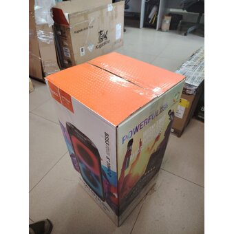 УЦ Портативная колонка HOCO BS53 Manhattan wireless dual mic outdoor черный (плохая упаковка, некорректно работает экран при регулировке звука) 