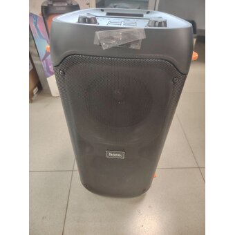  УЦ Портативная колонка HOCO BS53 Manhattan wireless dual mic outdoor черный (плохая упаковка, некорректно работает экран при регулировке звука) 