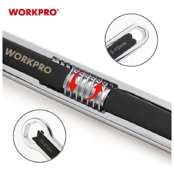  Ключ разводной WORKPRO WP272016 5-27 мм 