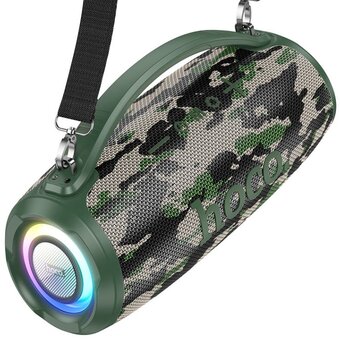  УЦ Портативная колонка HOCO HA4 Surge outdoor BT speaker зеленый камуфляж (плохая упаковка) 
