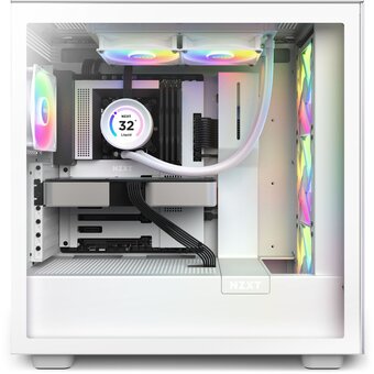  СВО NZXT Kraken Elite 240 RGB (RL-KR24E-W1) (250W, 240mm, LED temp., White, Fans 1xF240) 