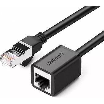  Кабель UGREEN NW112 (11283) Cat 6 F/UTP Ethernet RJ45 Extension Male/Female Patch Cords 5m Black 