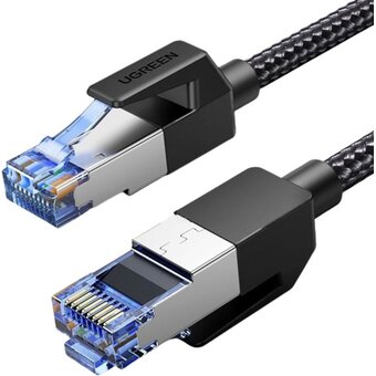  Кабель сетевой UGREEN NW153 (80430) Cat 8 ClassⅠF/FTP Round Ethernet Cable With Braid 1,5m Black 