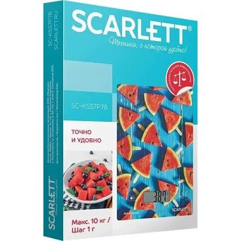  Весы кухонные Scarlett SC-KS57P78 красный/арбуз 