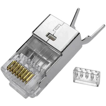  Кабель сетевой UGREEN NW193 (50634) Cat 7 Shielded Modular Plug Gold-plated 50U 10 pcs Metallic 