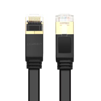  Кабель UGREEN NW106 (11260) Cat 7 U/FTP Lan Cable Flat Design 1m Black 