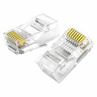  Кабель сетевой UGREEN NW120 (60558) Cat 6 Unshielded RJ45 Modular Plugs 100pcs Transparent 