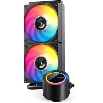  СВО JONSBO TG-240 Black (260W, 240mm, ARGB/ Fans 2x120mm, 66.19CFM, 35.4dBA, 1800RPM) 