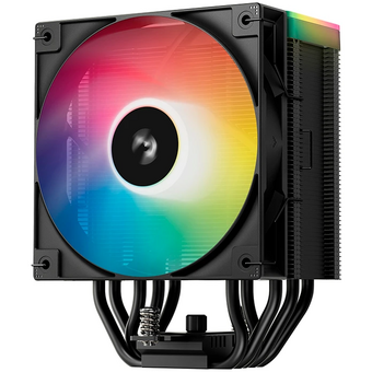  Кулер DEEPCOOL AG500 BK ARGB V2 LGA1700/1200/115X/AM5/AM4 (TDP 240W, PWM, ARGB Fan 120mm, 5 тепл. трубок) Ret 
