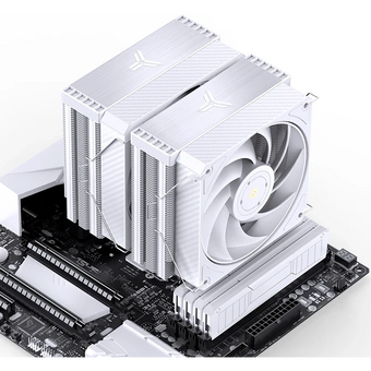  Кулер JONSBO HX6280 White LGA1851/1700/1200/115X/AM5/AM4 (TDP 280W, PWM, 130mm Black Fan*1, 120mm Black Fan*1, 6 тепловых трубок) 