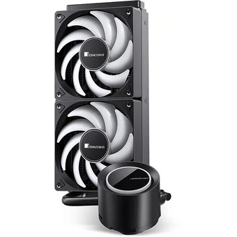  СВО JONSBO TG-240 Black (260W, 240mm, ARGB/ Fans 2x120mm, 66.19CFM, 35.4dBA, 1800RPM) 