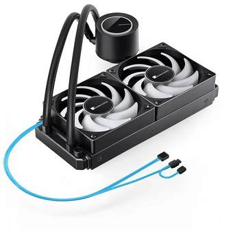  СВО JONSBO TG-240 Black (260W, 240mm, ARGB/ Fans 2x120mm, 66.19CFM, 35.4dBA, 1800RPM) 