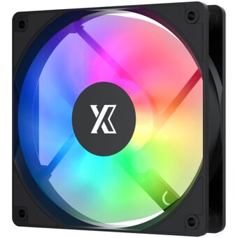  Вентилятор XASTRA FC120B ARGB reverse single pack (FC120-1BA-SRX-GL) 120x120x25мм (ARGB, PWM, black) Box 