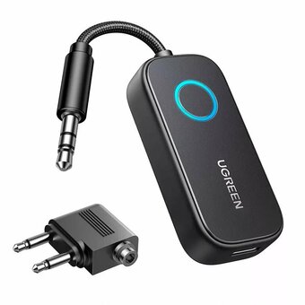  Адаптер UGREEN CM672 (35222A) Bluetooth5.2 Audio Transmitter&Receiver With Airplane Headphone Adapter Gray 