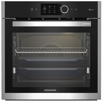 Духовой шкаф Grundig GEBM19600BCHI нерж/черный 