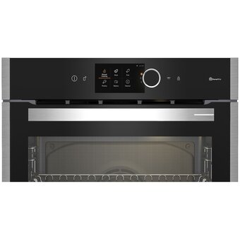  Духовой шкаф Grundig GEBM19600BCHI нерж/черный 