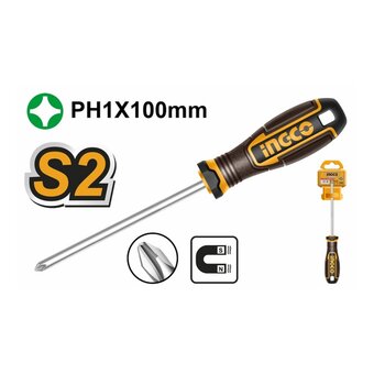  Отвертка крестообразная Ingco HSDPH1100 PH1, 100мм 