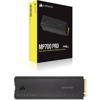  SSD Corsair MP700 Pro (CSSD-F4000GBMP700PRO) 4TB, M.2, PCI-E 5.0 x4, TLC 3D NAND R/W - 12400/11800 MB/s with Air Cooler 