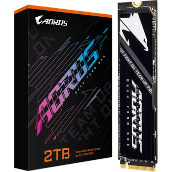  SSD Gigabyte Aorus Gen4 7300 (AG4732TB N) 2ТБ, M.2 2280, PCIe 4.0 x4, NVMe 