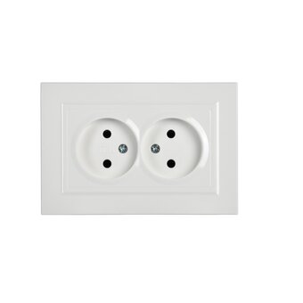  Розетка силовая IEK Brite РС12-2-БрБ (BR-R20-10-K01-F) белый 