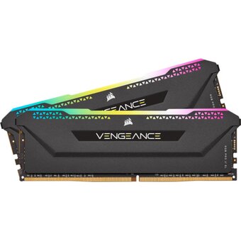  ОЗУ CORSAIR Vengeance RGB Pro SL Black (CMH16GX4M2D3600C18) 16GB 3600МГц DDR4 CL18 DIMM (Kit of 2x8GB) XMP 2.0 