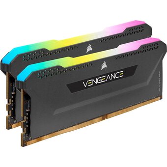  ОЗУ CORSAIR Vengeance RGB Pro SL Black (CMH32GX4M2D3600C18) 32GB 3600МГц DDR4 CL18 DIMM (Kit of 2x16GB) XMP 2.0 