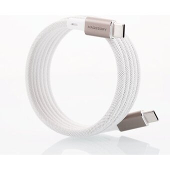  Магнитный кабель Magssory CBL001 60W USB-C, 1,2м, titanium/титан 