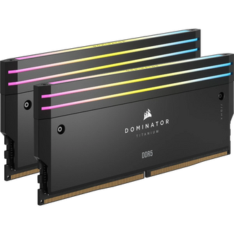  ОЗУ CORSAIR Dominator Titanium RGB Black (CMP64GX5M2X6600C32) 64GB 6600МГц DDR5 CL32 DIMM (Kit of 2x32GB) XMP 3.0 