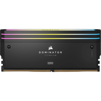  ОЗУ CORSAIR Dominator Titanium RGB Black (CMP64GX5M2X6600C32) 64GB 6600МГц DDR5 CL32 DIMM (Kit of 2x32GB) XMP 3.0 
