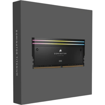  ОЗУ CORSAIR Dominator Titanium RGB Black (CMP64GX5M2X6600C32) 64GB 6600МГц DDR5 CL32 DIMM (Kit of 2x32GB) XMP 3.0 