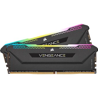  ОЗУ CORSAIR Vengeance RGB Pro SL Black (CMH32GX4M2D3600C18) 32GB 3600МГц DDR4 CL18 DIMM (Kit of 2x16GB) XMP 2.0 