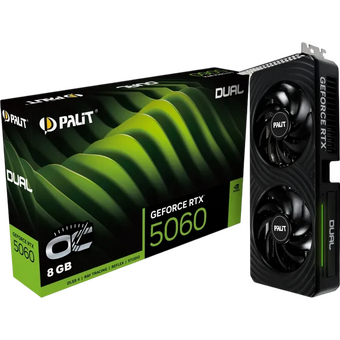  Видеокарта PALIT RTX5060 8GB Dual OC 8GB (NE75060S19P1-GB2063D) PCIE16 