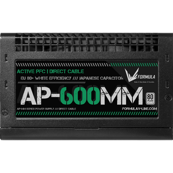  Блок питания Formula V Line AP-600MM, 600W, APFC, 80+, 12cm Fan 
