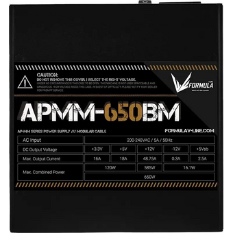 Блок питания Formula AP-650MB ATX 650W 80+ bronze (20+4pin) APFC 140mm fan 6xSATA Cab Manag RTL 