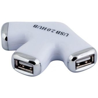  Разветвитель USB 2.0 Buro BU-HUB3-0.5-U2.0-Paw 3порт. белый 