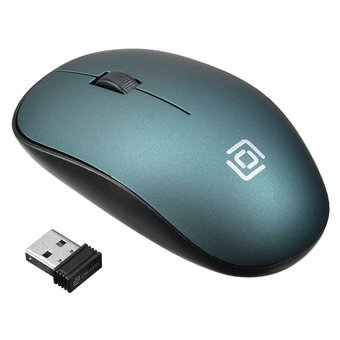  Мышь Oklick 515MW черный/зеленый USB 