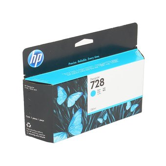  Картридж струйный HP 728 F9J67A голубой (130мл) для HP DJ T730/T830 