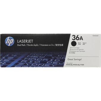  Картридж лазерный HP 36A CB436AF черный x2упак. (4000стр.) для HP LJ P1505 