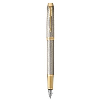  Ручка перьевая Parker IM Premium F323 (1931684) Grey GT F перо сталь нерж подар.кор. 
